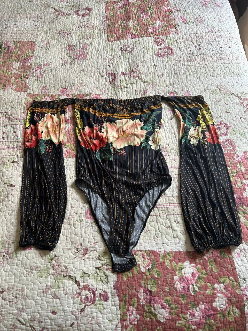 Body com Manga Longa Estampado - Farm