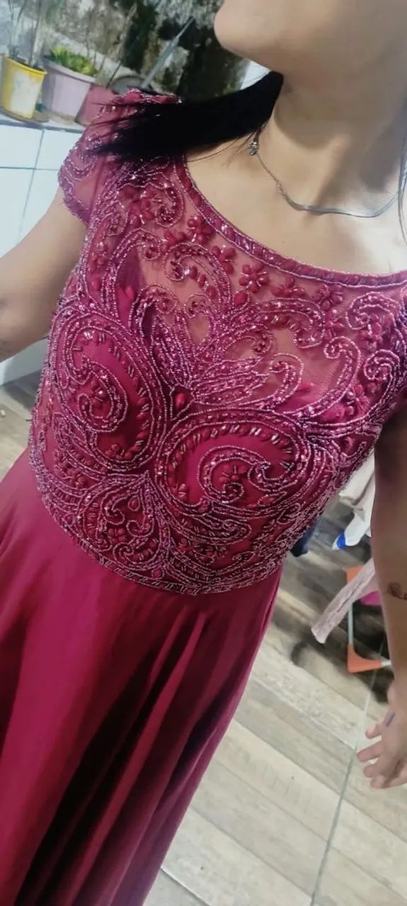 vendido de madrinha na cor marsala  - Foto 5