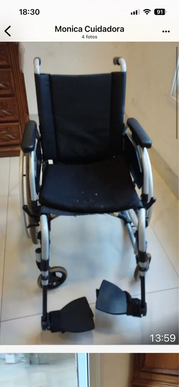 Cadeira de rodas aluminio marca otoblock
