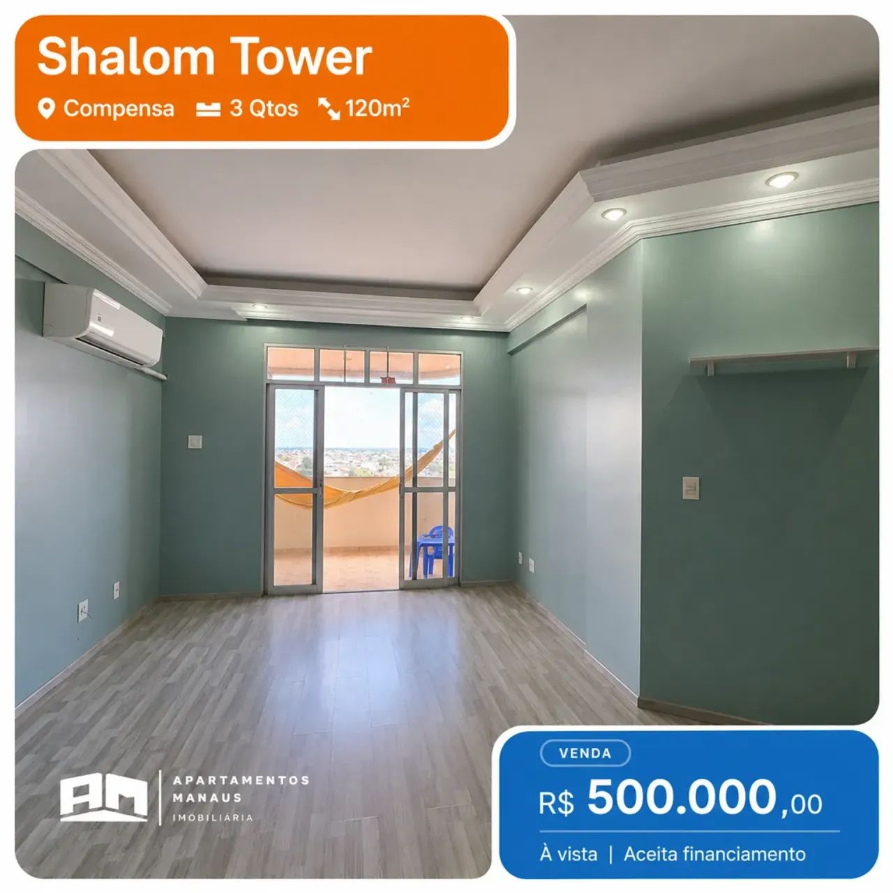 Shalom Tower - 3 Quartos(1 Suíte) - Compensa