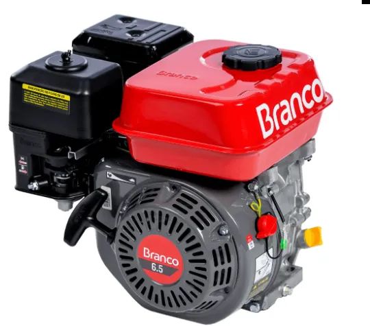 Motor Branco 6,5 HP a Gasolina e Alerta de Óleo