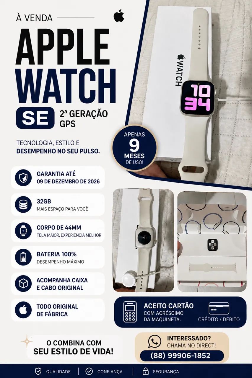 Apple Watch SE GPS (2 GERAÇÃO) - Foto 2