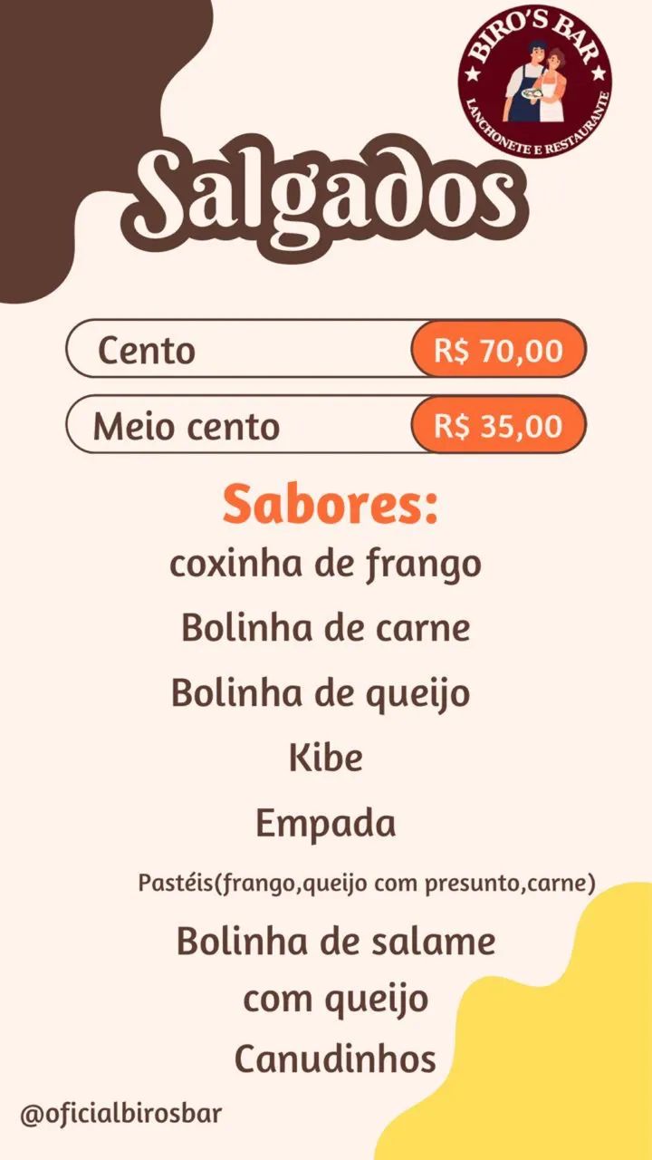 Vende-se cento de salgado para eventos e festas 