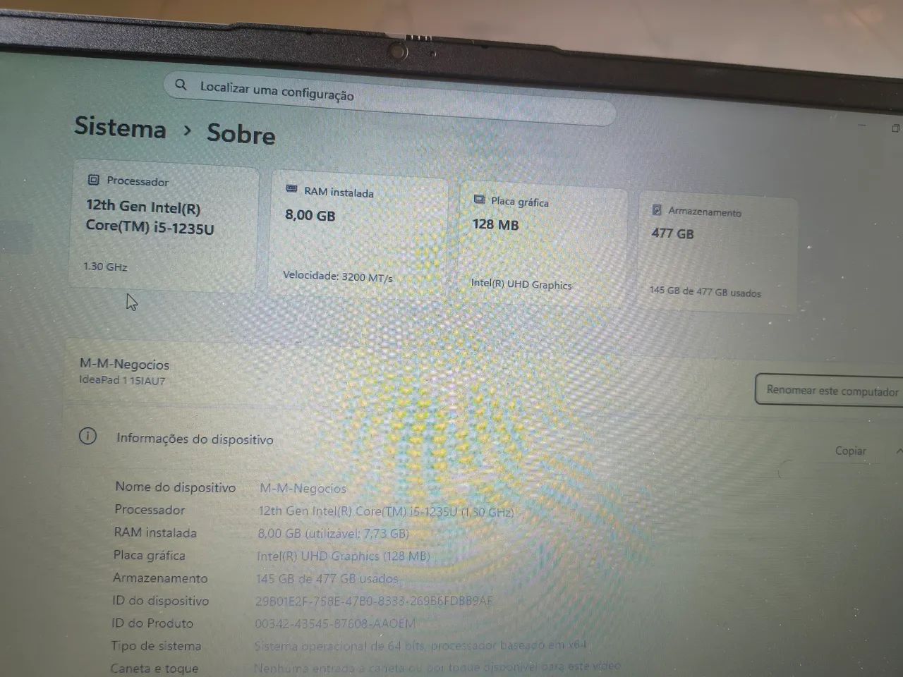 Notebook Lenovo 8gb 500gb SSD - Foto 3