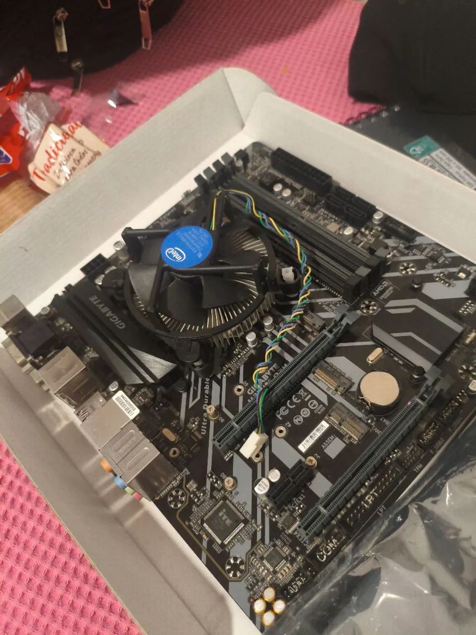 Kit placa mãe e processador 