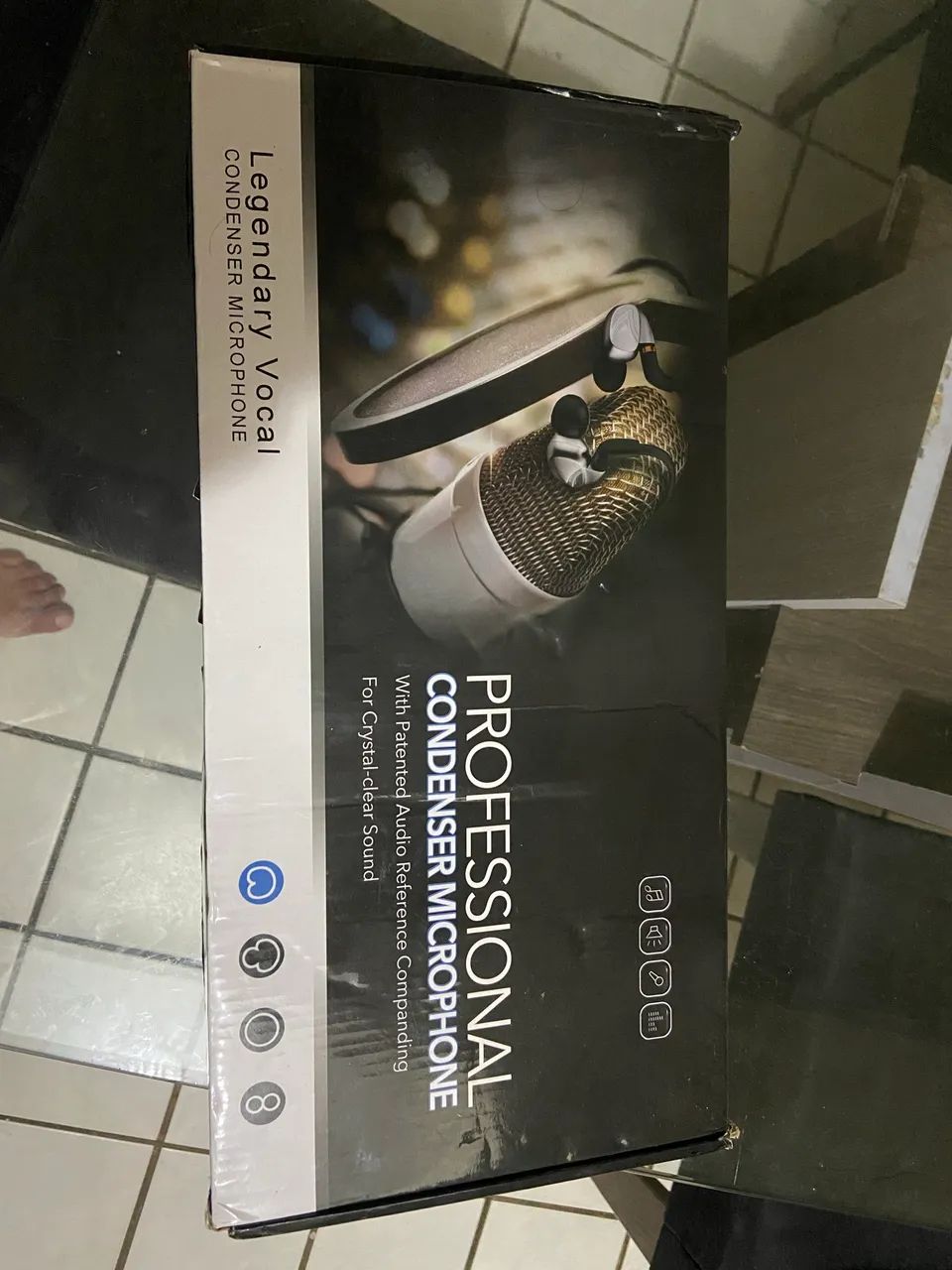 Kit Microfone Condensador Para Estúdio Lotus Bm800 + Placa De Som Interface De Áudio  - Foto 5