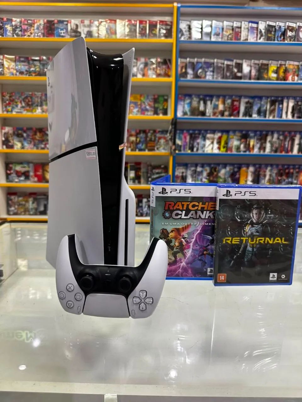 PS5 SLIM COM LEITOR +JOGOS 
