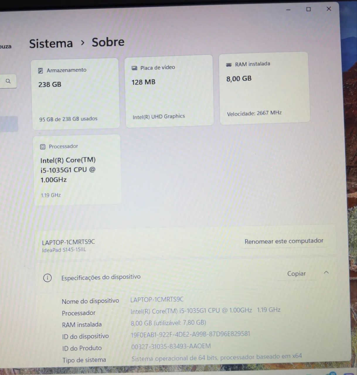 Notebook LENOVO