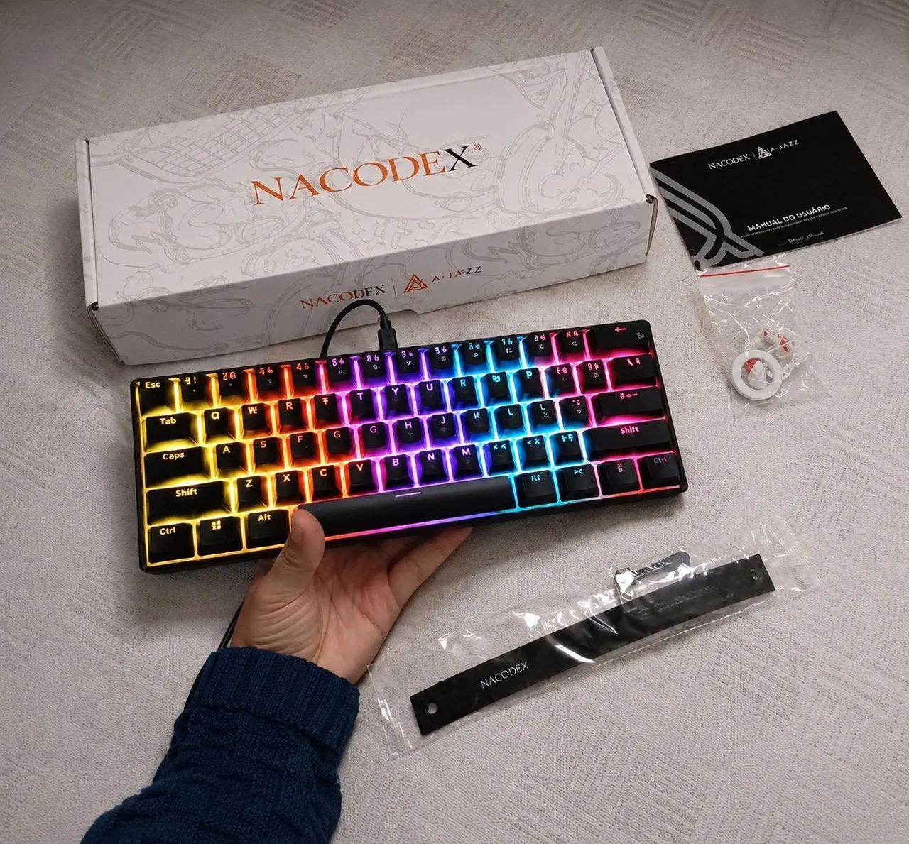 Teclado mecânico nacodex nk61 - Foto 3