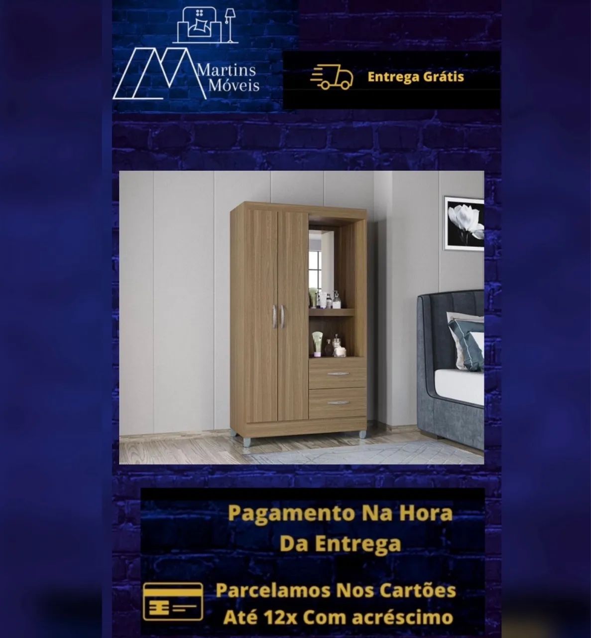 GRANDE PROMOÇÃO GUARDA ROUPA ENTREGA GRÁTIS  - Foto 3