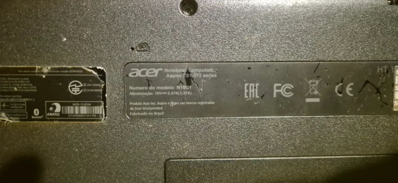 Notebook Acer Aspire ES1-572 - retirada de peças  - Foto 3