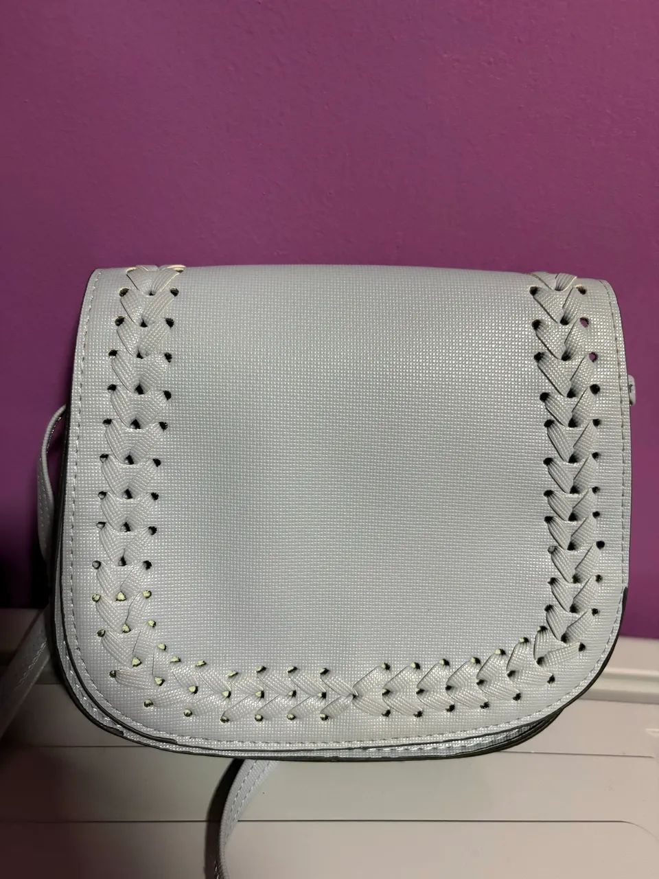 bolsa azul acinzentada de ombro (cerca 20cm)