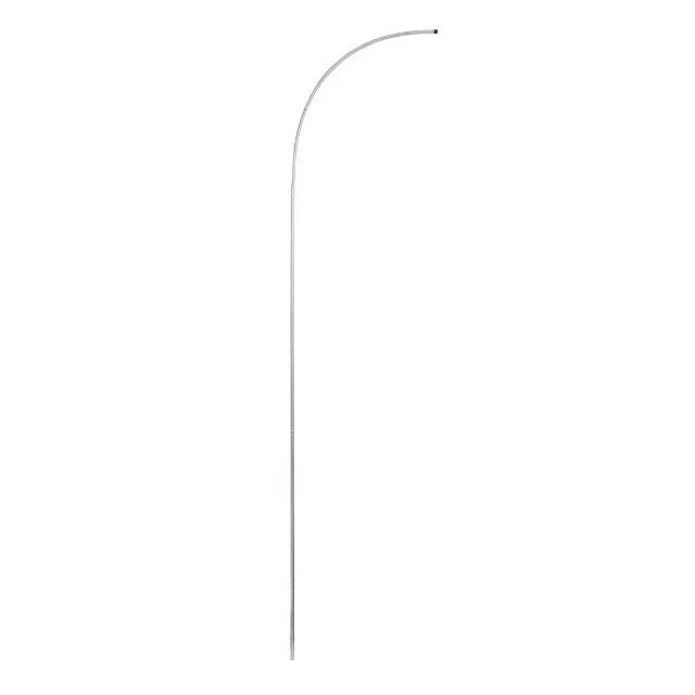 Haste de alumínio para wind banner: 2 partes reta 5/8" 1 parte curva 1/2" - Foto 3