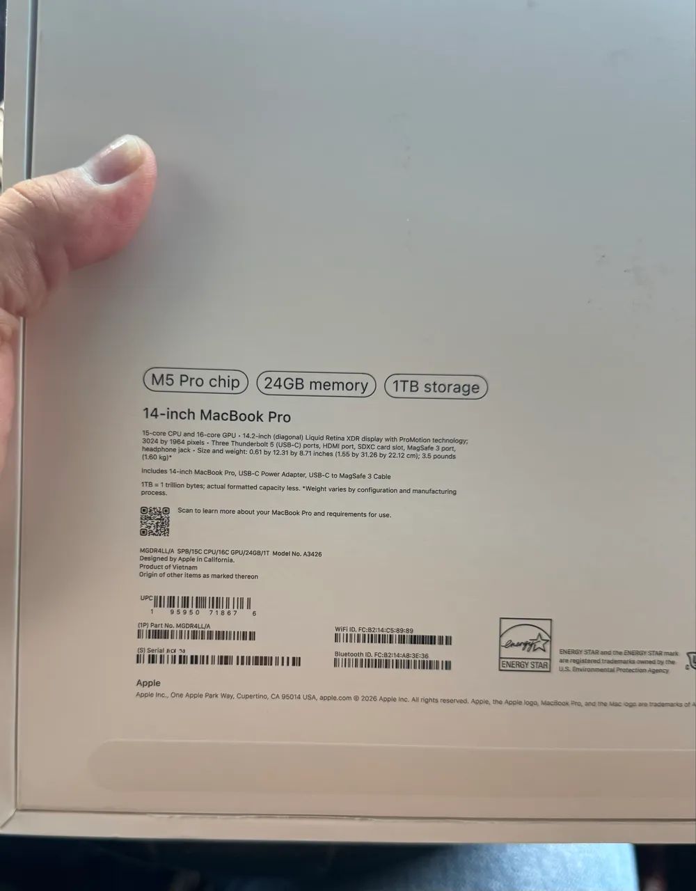 MacBook Pro 14.2/M5/24GB/1TB未開封 MacBook Pro M5 Pro 14.2 2026 24GB/ 1TB - Notebooks - Jardins