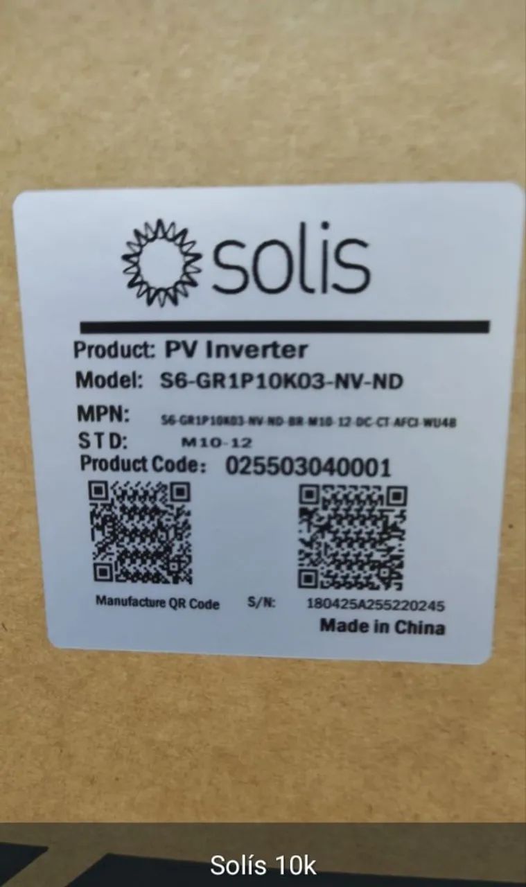 Inversor SOLIS 10 k