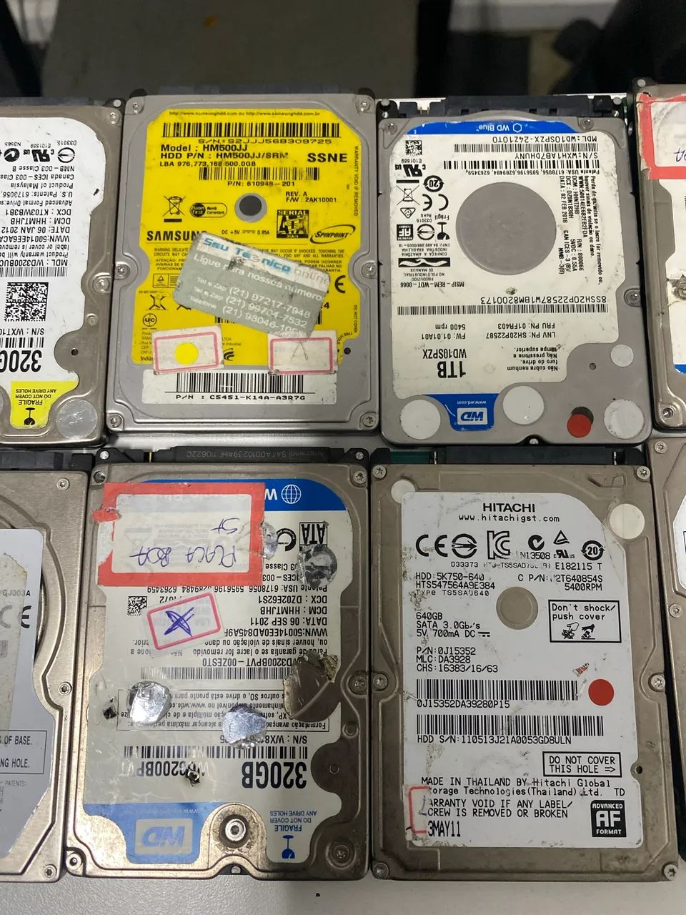 16 hds 2,5 de notebook com erro para retirada de peças  - Foto 3