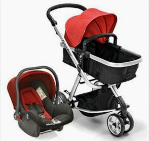 Carrinho Moisés + Bebê conforto c/ base isofix Fischer Price