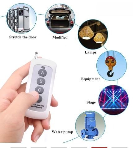 Controle Remoto 4ch 433mhz Antena Longo Alcance 1000m COD-CP639 Automação  - Foto 2
