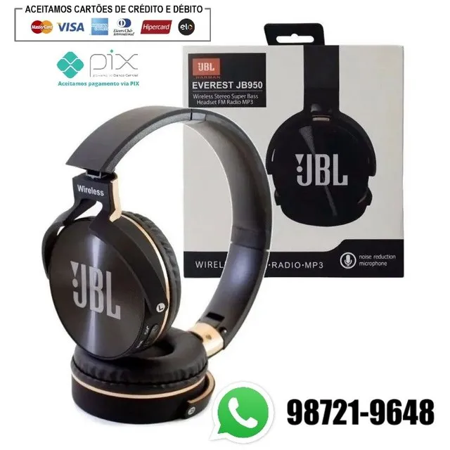 Fone JBL top Bluetooth e rádio aceitamos cartão pix
