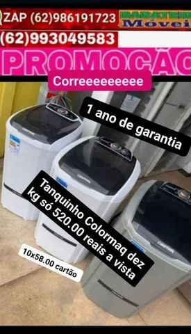 Tanquinho colomarq 10 kg promoção prata e branco 