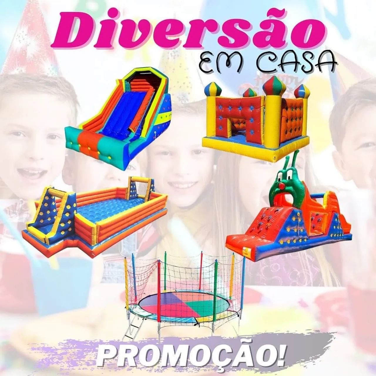 Aluguel, Futebol de Sabão, Brinquedos Infláveis, Pula pula, Cama elástica