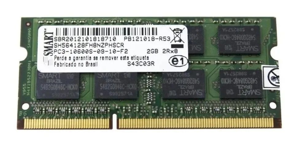 Memória Notebook DDR3 SODimm 1333Mhz 2Gb Smart