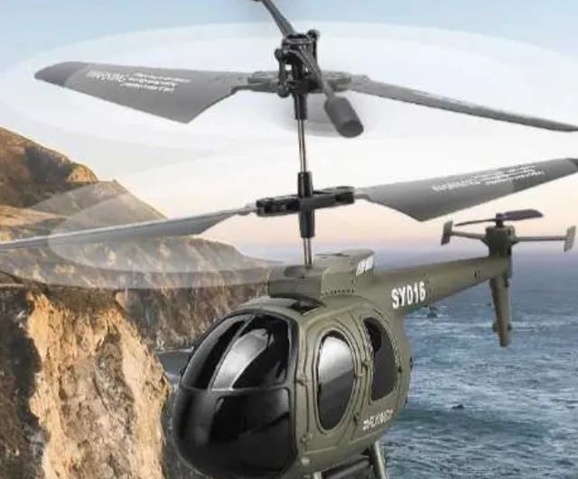 Helicoptero Com Camera S016c Militar Verde - Foto 3