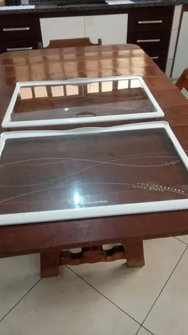 2 prateleiras de vidro temperado para refrigerador Electrolux