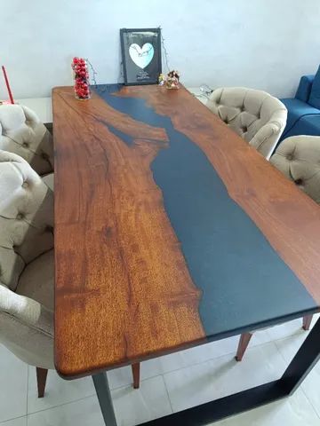 Mesa de jantar em madeira resina - Foto 2