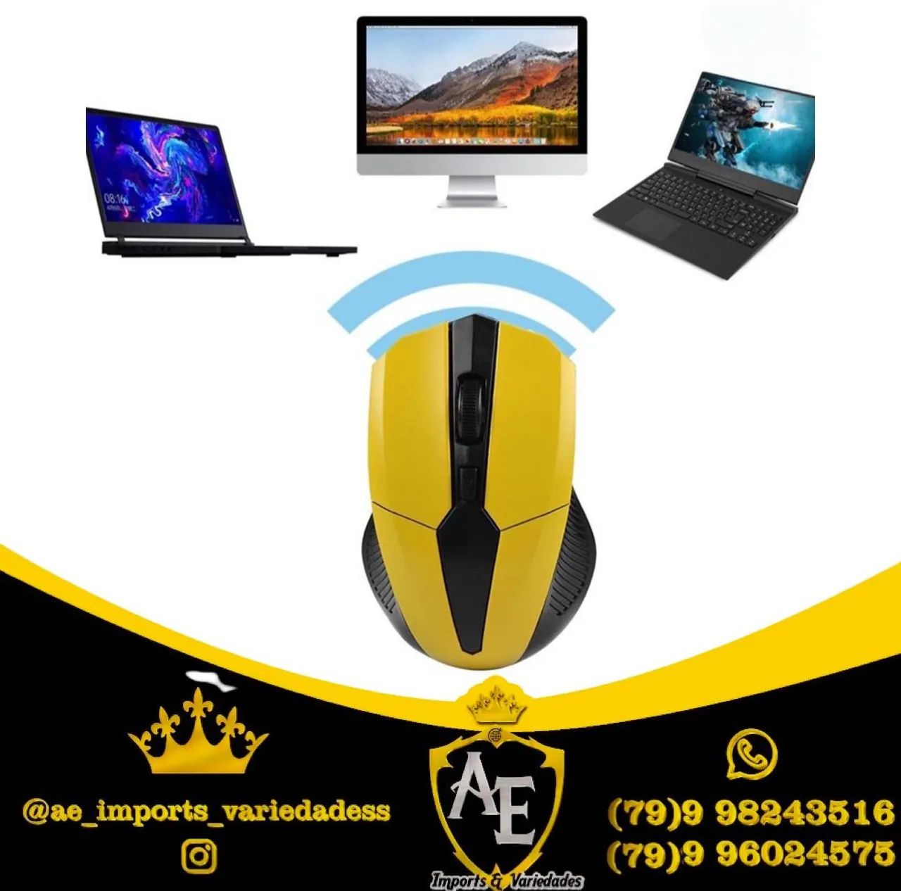 Mouse sem fio - Periféricos e Acessórios de Computador - Santos