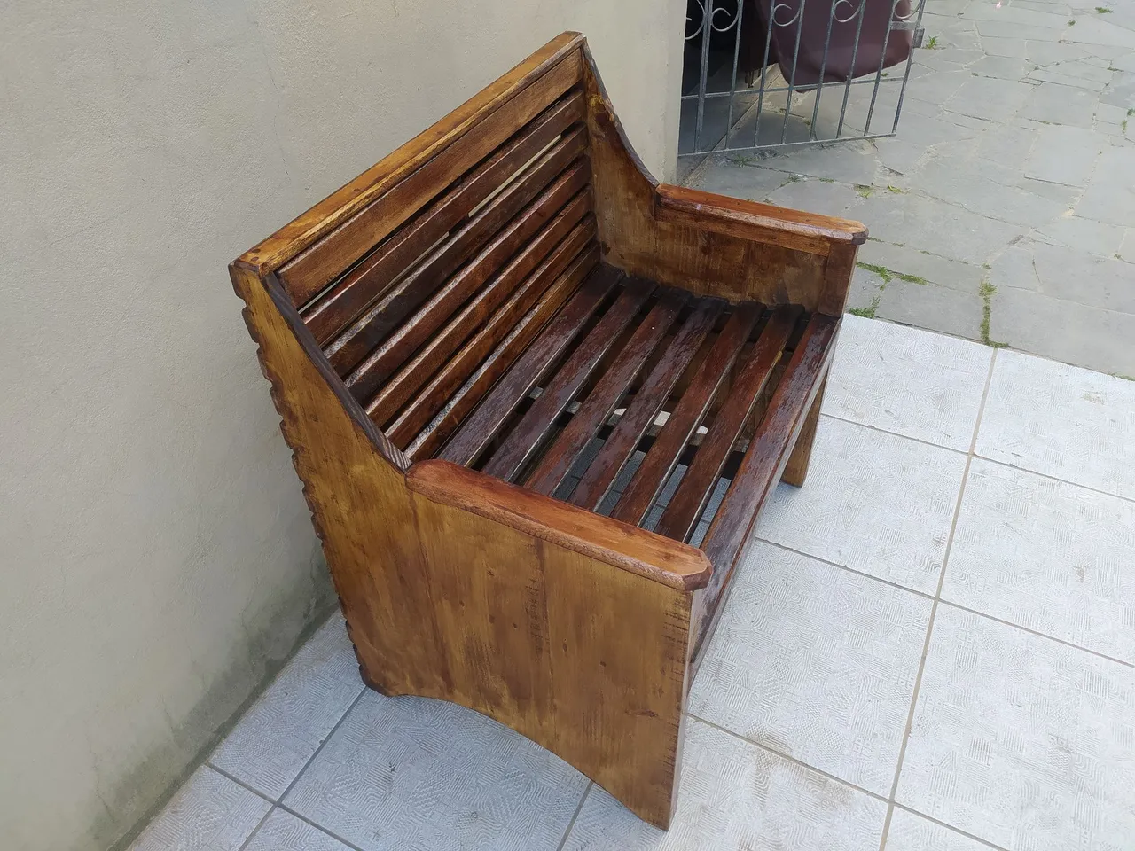 Banco rústico de madeira casa ou jardim NOVO