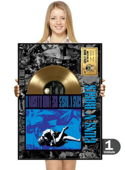 Quadro colecionável guns n roses