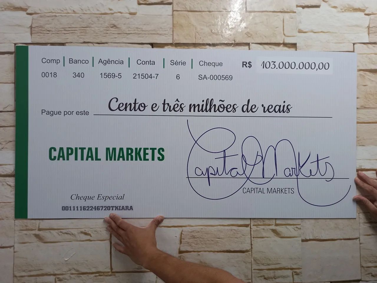 Cheque Gigante para premiação  - Foto 3