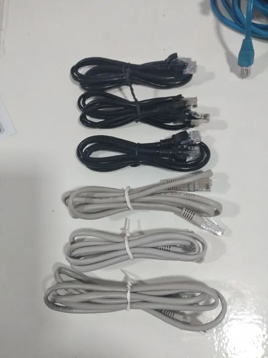 Cabos de energia tripolar e cabos rj45  - Foto 5
