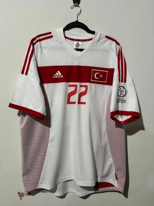 Camisa Turquia Copa do Mundo 2002 Umit Davala 22 Original