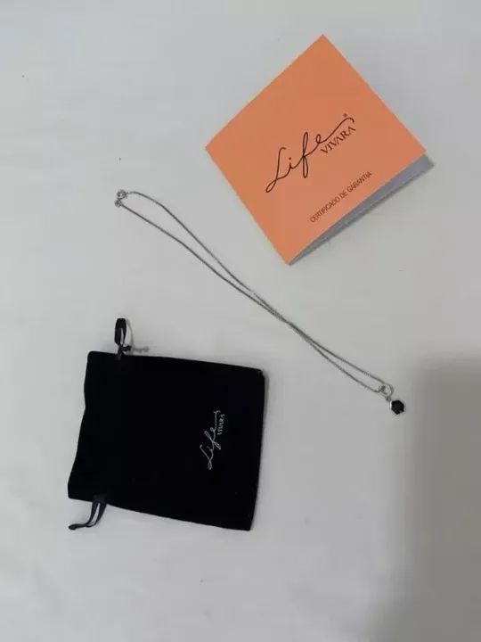 corrente + pingente onix vivara life prata