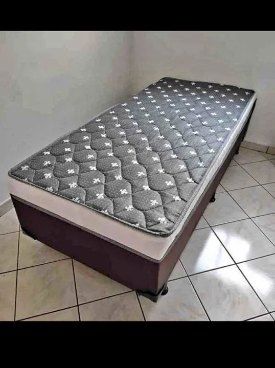 Cama box solteiro (brinde) novo 