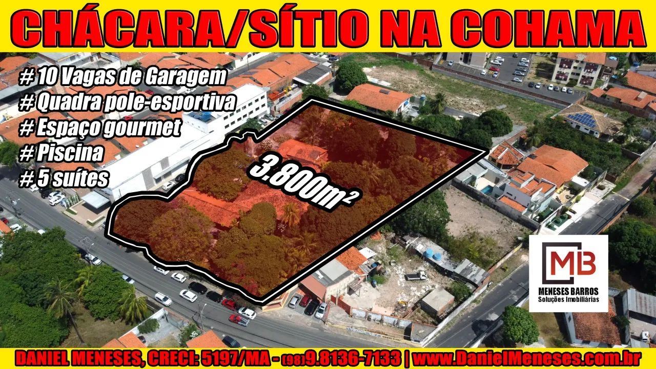 Refúgio de Luxo e Natureza na Cohama: Chácara/Sítio com 3.787m² e Casa de 550m²