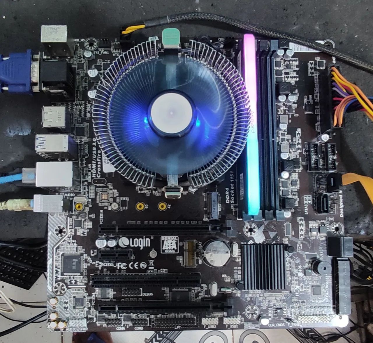 Placa Mãe Log Q270M-G Kite i7-7700