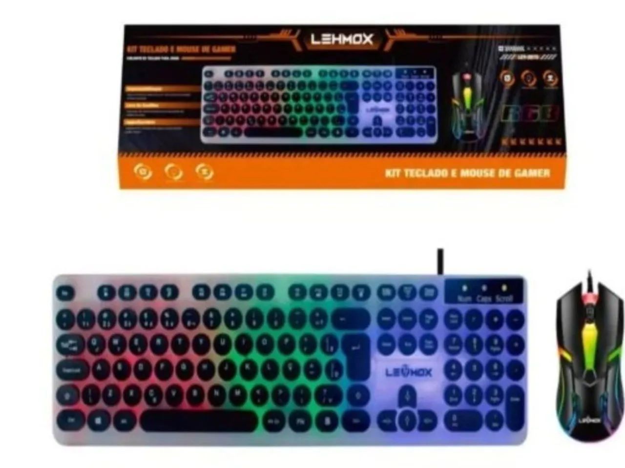Kit Teclado e Mouse Gamer LEHMOX RGB - Foto 2