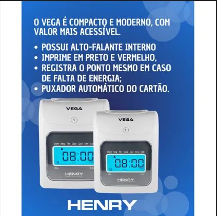 Relógio de Ponto Cartográfico Henry Vega - Relógio de Ponto Prático - Foto 3