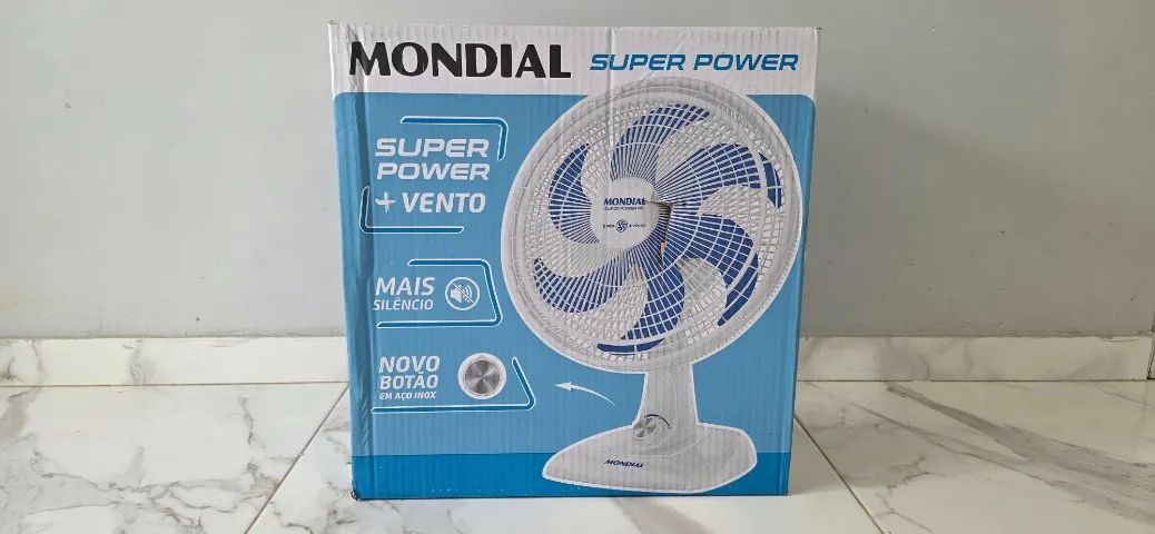 Ventilador Mondial preto/branco 40cm 140w - lacrado + nota - Foto 2