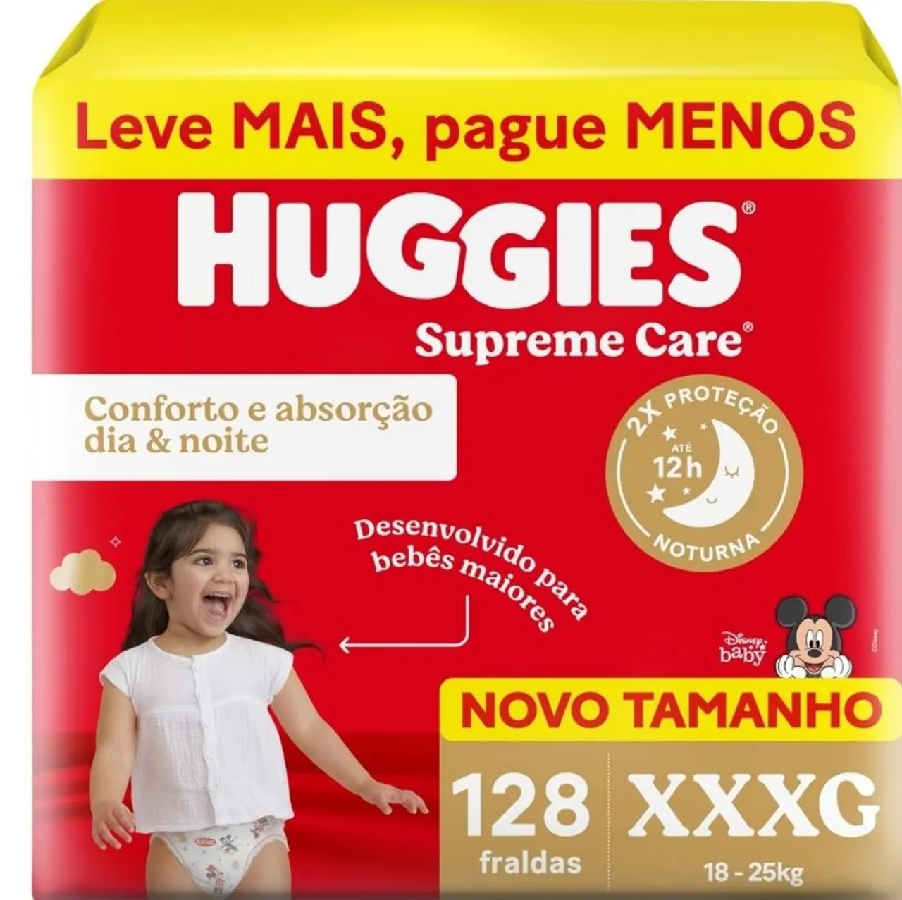 Fraldas Huggies Supreme Care XXXG - 128 Unidades