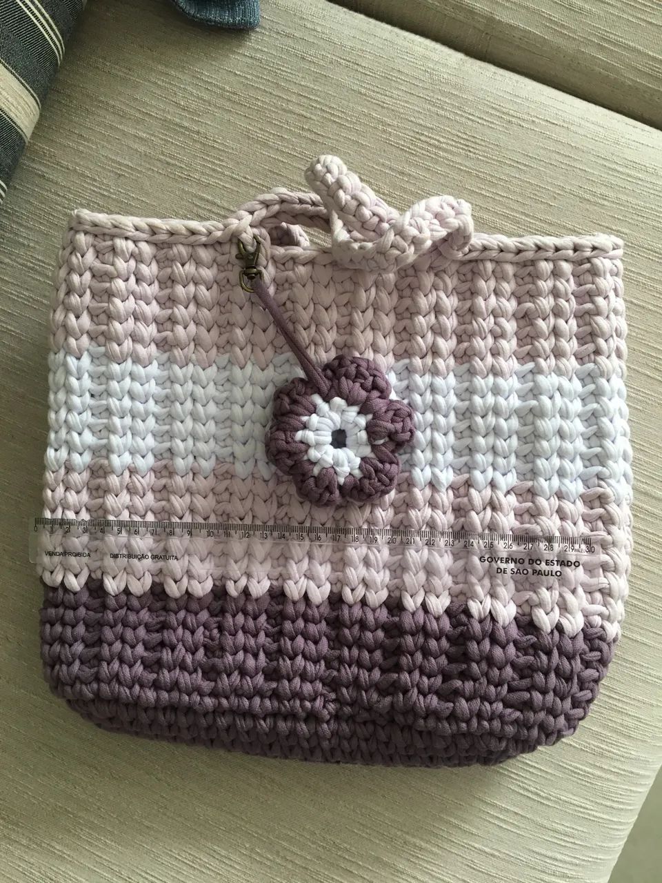 Bolsa artesanal feita a mão  - Foto 5
