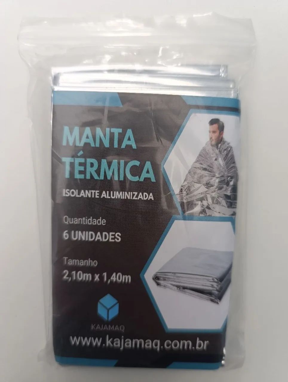 Pacote com 6 mantas térmicas aluminizadas
