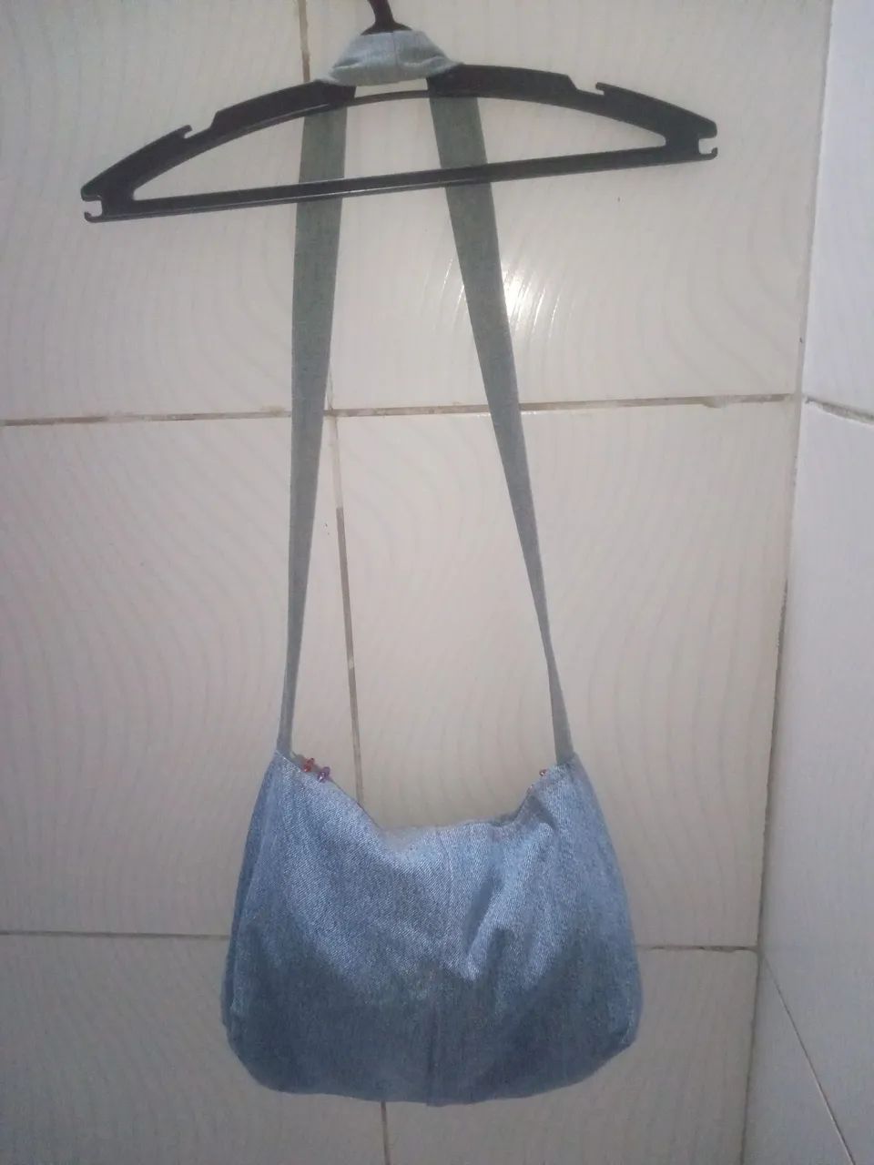 Bolsa de Ombro Jeans azul Feminino  - Foto 2