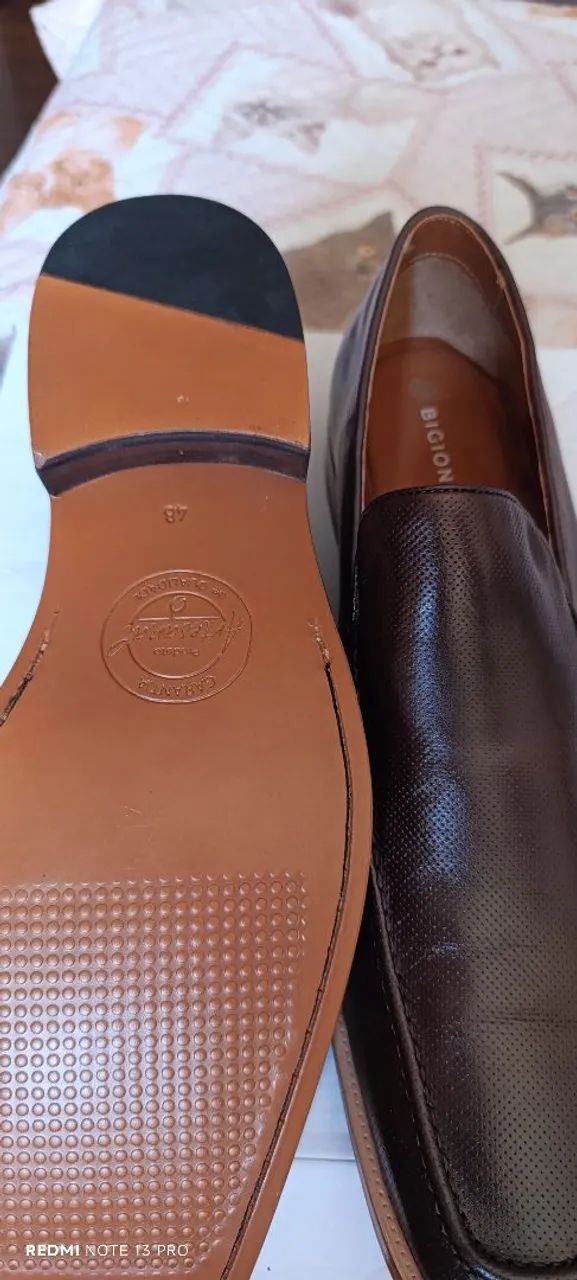 Sapatos de Couro Marrom bigioni  - Foto 2