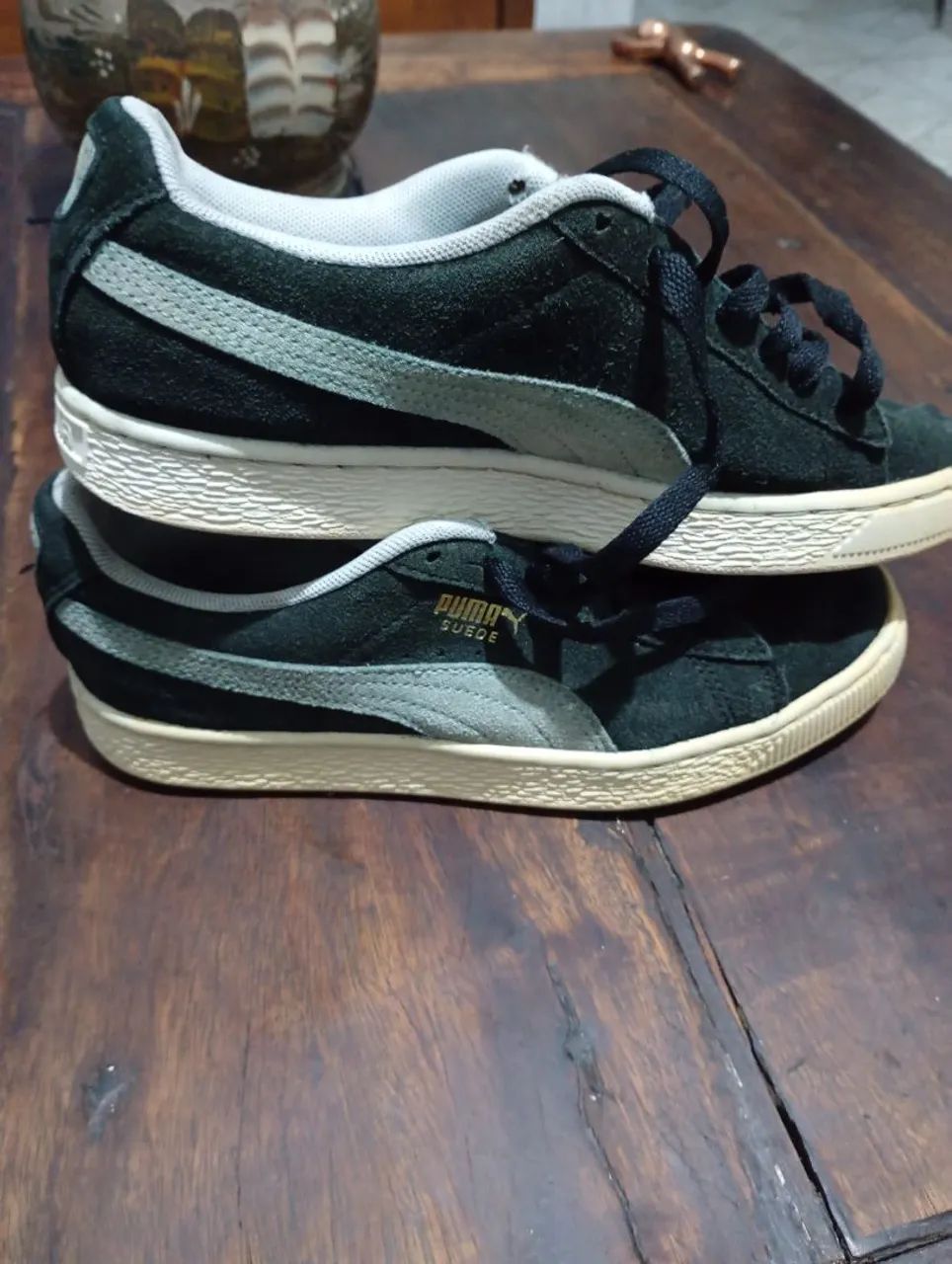 Tênis Puma Suede 35  preto  - Foto 4