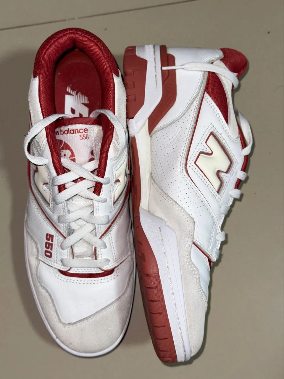 New balance 550 branco e vermelho | Original