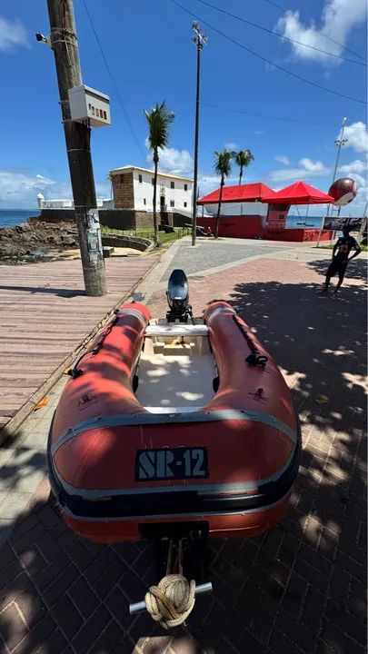 Bote flexboat SR12/ 6 pessoas/ com motor Yamaha 25 modelo DM  2 tempos  Ano 1998 - Foto 8